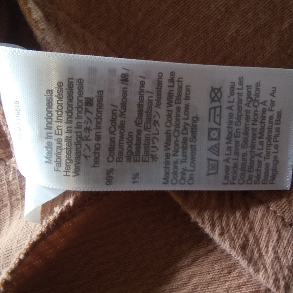 Madewell Rust Brown Buttoned Blouse Size S - Picture 9 of 9